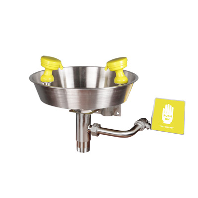 Bezpieczeństwa na ścianie stacji przemywania oczu